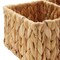 Casafield Set of 2 Water Hyacinth Divided Basket Organizers - Woven Bins for Bathroom, Bedroom, Laundry, Pantry, Shelves